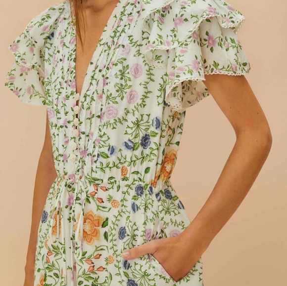 FARM Rio Floral Print Dress with Ruffle Details - Picture 2 of 5